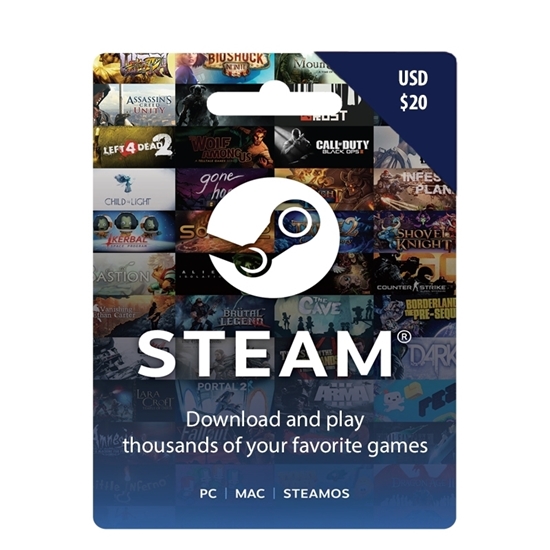 Steam $20 Wallet Code or Gift Card