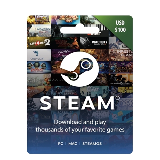 Steam $100 Wallet Code or Gift Card